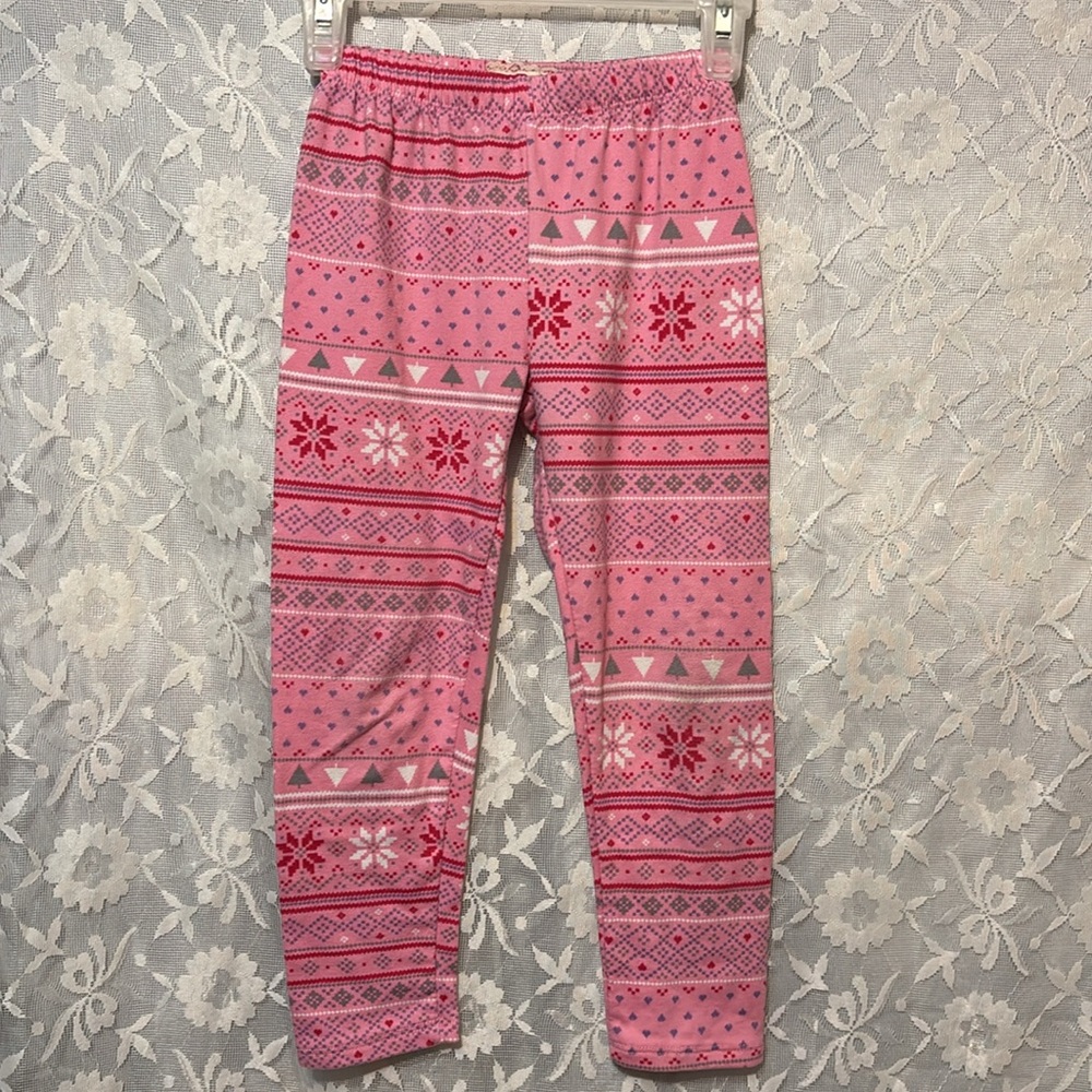 Btween Holiday Patterned Girls Leggings Size 6